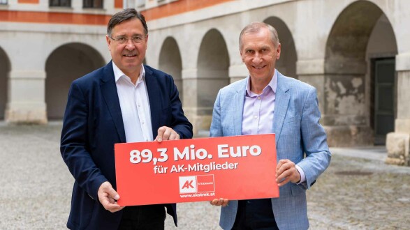 AK-Direktor Dr. Johann Scheuch (l.) und AK-Präsident Josef Pesserl präsentierten die AK-Leistungsbilanz 2024.