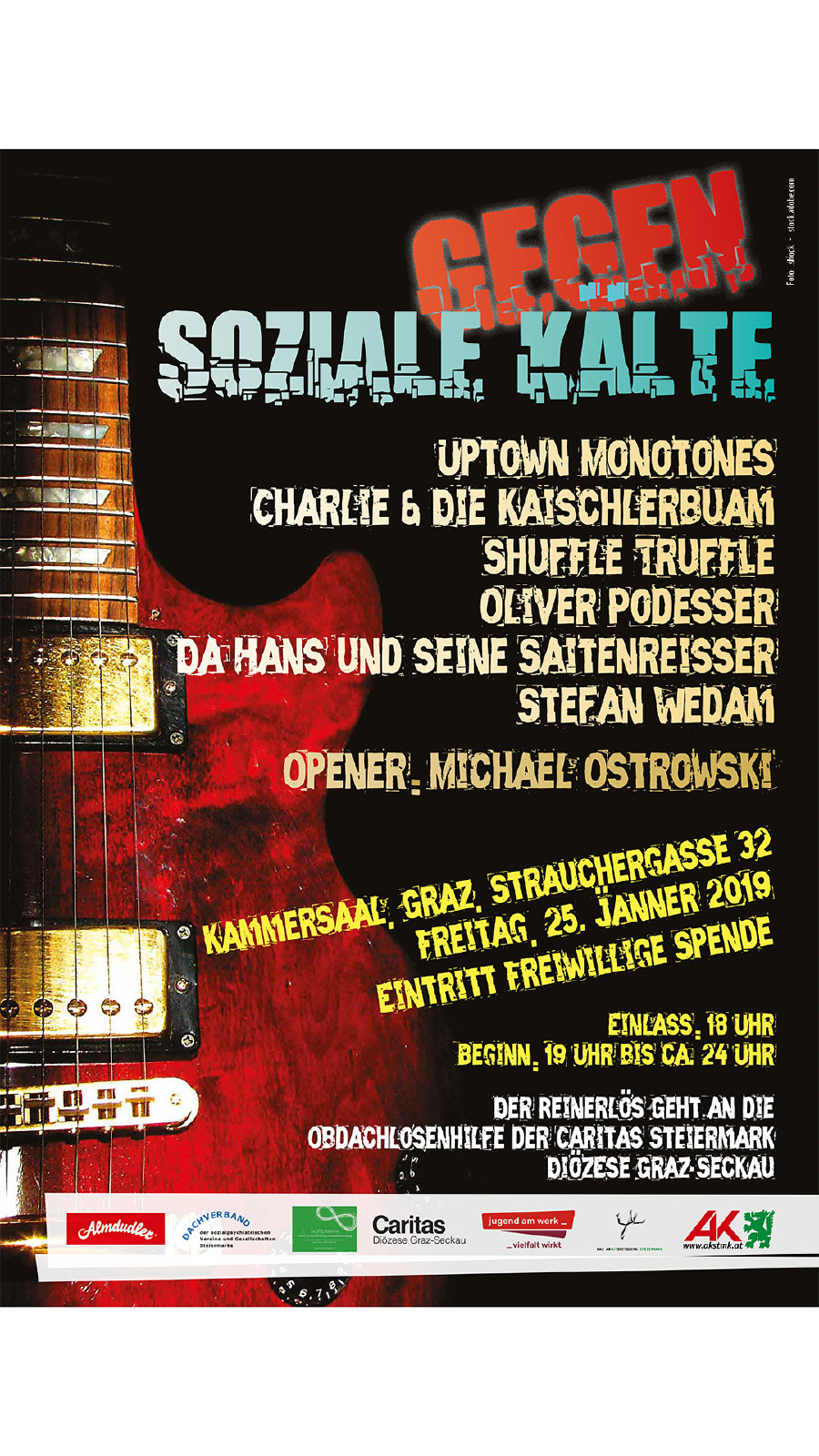 Benefizkonzert gegen soziale Kälte am 25. Jänner im Kammersaal in Graz. © -, AK Stmk Benefizkonzert gegen soziale Kälte am 25. Jänner im Kammersaal in Graz. © -, AK Stmk