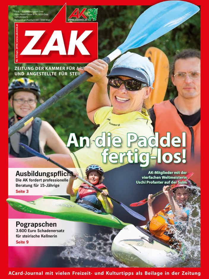 Titelblatt der ZAK im September 2016