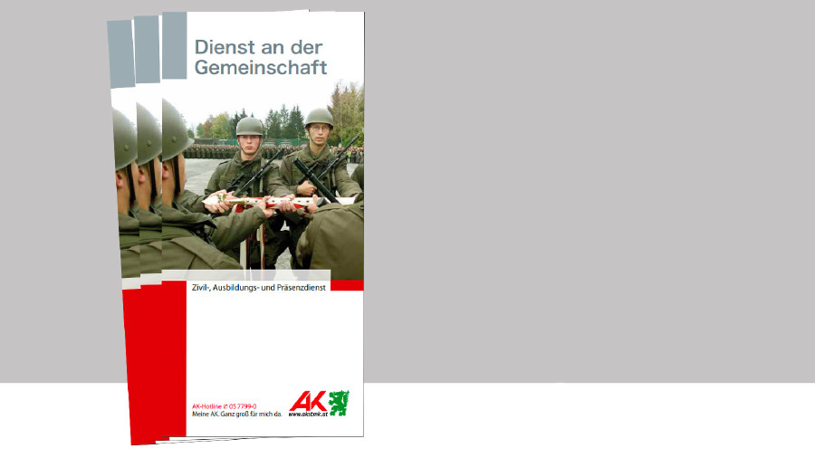 AK-Broschüre über Zivil-, Ausbildungs- und Präsenzdienst.