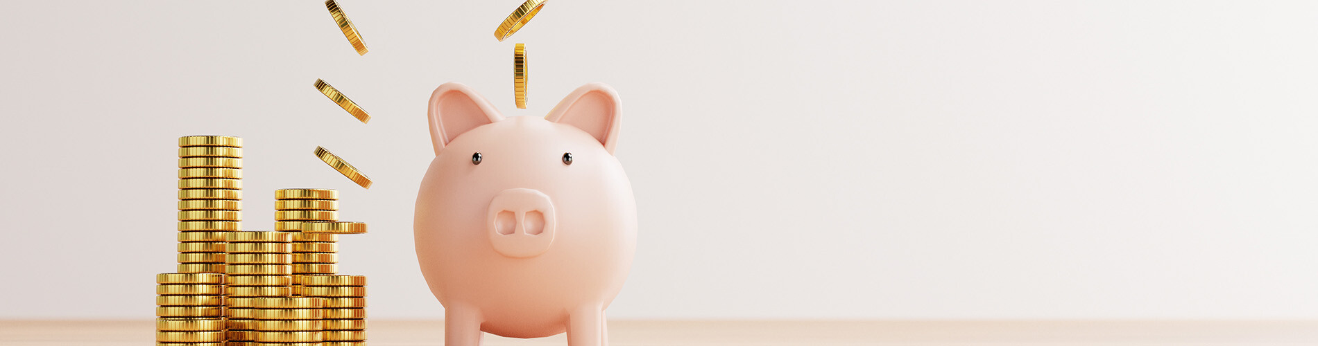 Sparschwein mit M&uuml;nzen