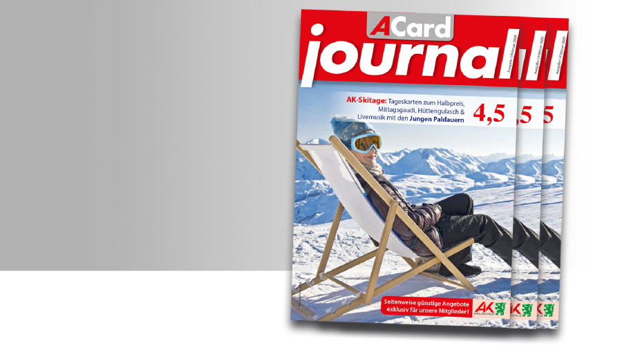 Rabatte und Vorteile im neuen ACard-Journal im Jänner 2020.