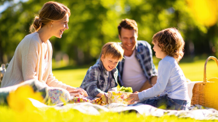 Familie beim Picknick