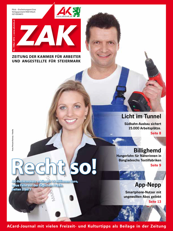 Deckblatt der ZAK im Mai 2012