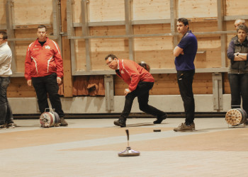 13 Teams nahmen bei der 29. Stocksport-Betriebsmeisterschaft in der Sulmtalhalle teil. © AK Stmk