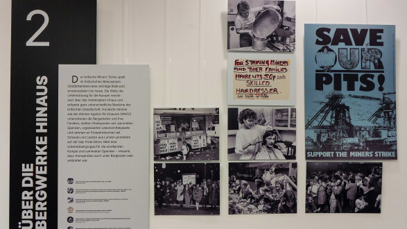 Die Ausstellung zum britischen Bergarbeiter-Streik ist derzeit in der AK in Graz zu sehen.