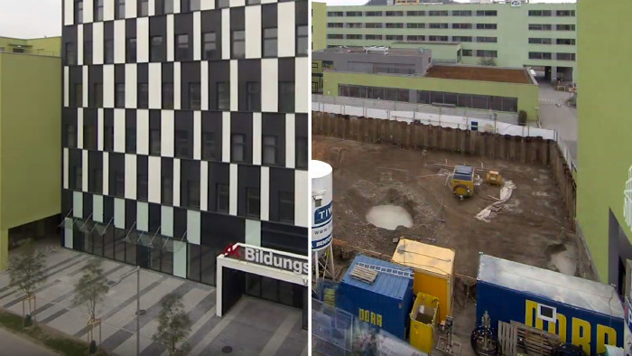 In nur 17 Monaten wurde das neue Gebäude der VHS in Graz gebaut. © -, AK Stmk