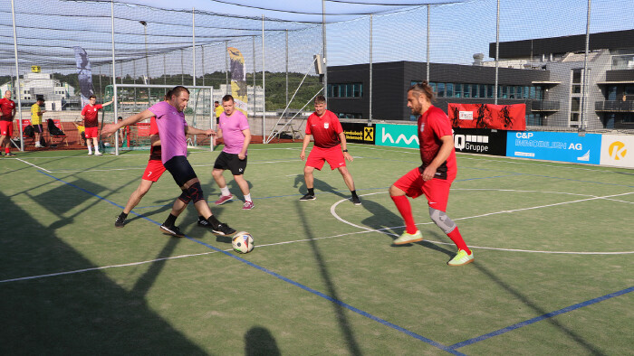 Spannende Partien bot die Streetsoccer-Betriebsmeisterschaft in Raaba.