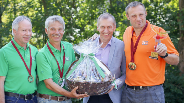 Hannes Allabauer, Robert Lehrer und Bernd Zoglmeier (v.l.n.r.), holten den Europameistertitel in die Steiermark.  © Graf-Putz, AK Stmk